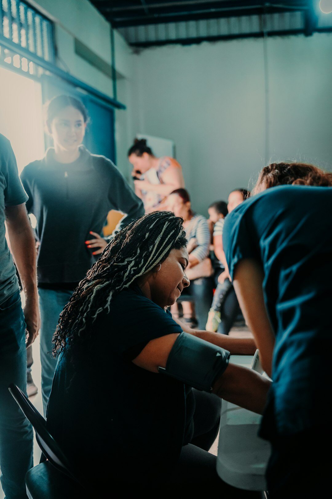 Woman speaking confidently to a group during a workshop