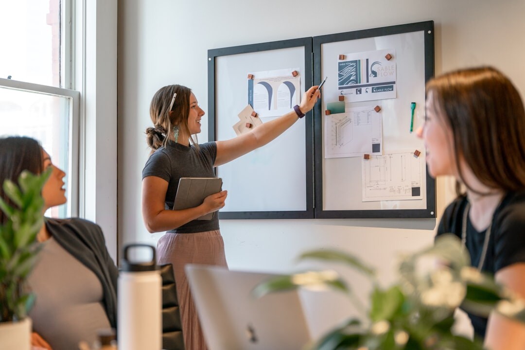woman leader presenting ideas