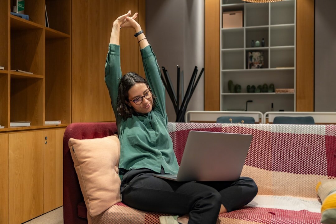 person meditating at home